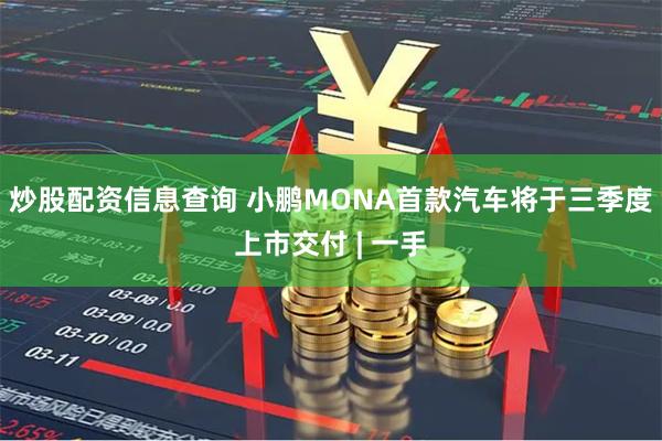炒股配资信息查询 小鹏MONA首款汽车将于三季度上市交付 | 一手