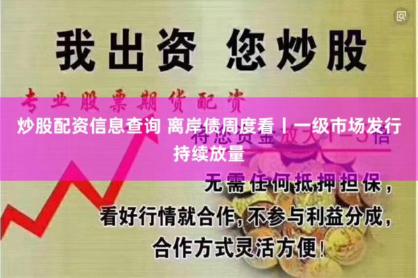 炒股配资信息查询 离岸债周度看丨一级市场发行持续放量