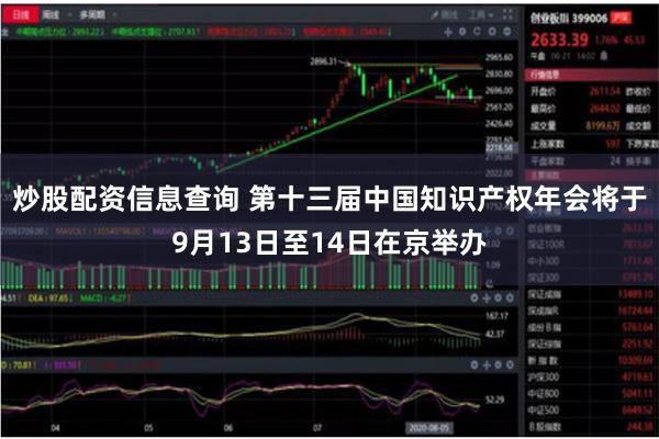 炒股配资信息查询 第十三届中国知识产权年会将于9月13日至14日在京举办