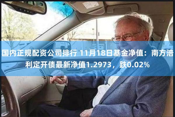 国内正规配资公司排行 11月18日基金净值：南方涪利定开债最新净值1.2973，跌0.02%